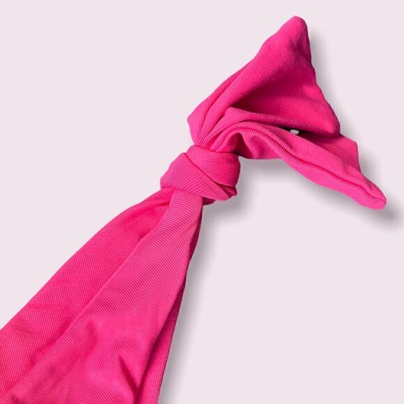 CALZEDONIA ITALIAN SIDE TIE BIKINI BOTTOM CORAL RED SMALL - Picture 5 of 6